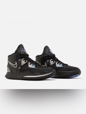 Nike Kyrie Infinity Black Metallic Silver Basketball Sneakers